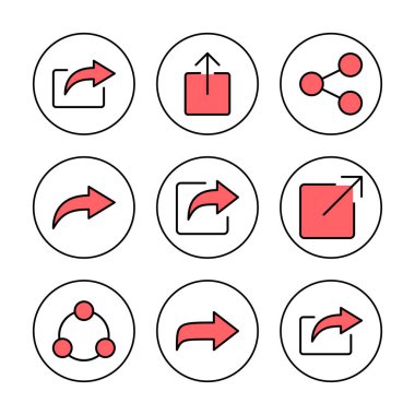 Simge vektör illüstrasyonunu paylaş. İşaret ve sembol paylaşımı