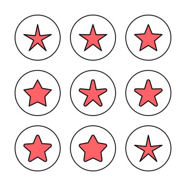 Yıldız Simgesi vektör çizimi. Reyting işareti ve sembol. favori yıldız simgesi