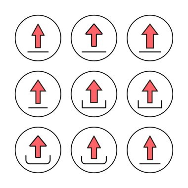 Simge vektör illüstrasyonu yükle. veri işareti ve sembolü yükle