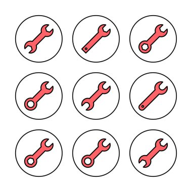 Simge vektör illüstrasyonunu çalıştır. Tamir ikonu. araç işareti ve sembol