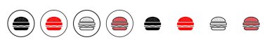 Burger ikon vektör illüstrasyonu. Hamburger ve sembol. hamburger