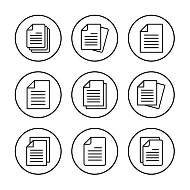 Belge simgesi vektör illüstrasyonu. Kağıt ve sembol. Dosya Simgesi