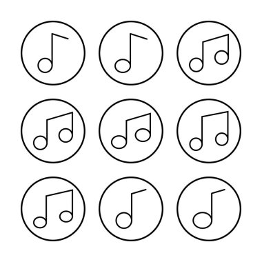 Müzik ikonu vektör illüstrasyonu. nota işareti ve sembol