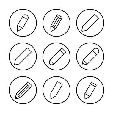 Kalem simgesi vektör illüstrasyonu. Kalem işareti ve sembol. Simge vektörünü düzenle