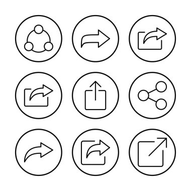 Simge vektör illüstrasyonunu paylaş. İşaret ve sembol paylaşımı