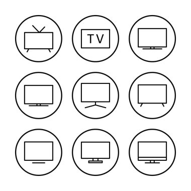 Televizyon ikonu vektör illüstrasyonu. televizyon işareti ve sembol
