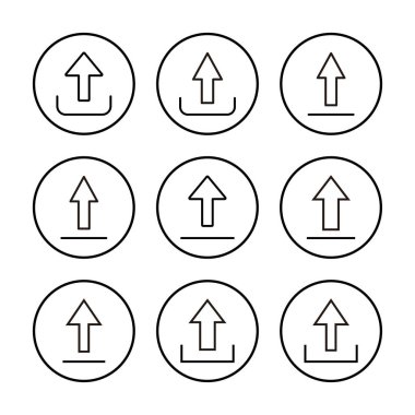 Simge vektör illüstrasyonu yükle. veri işareti ve sembolü yükle