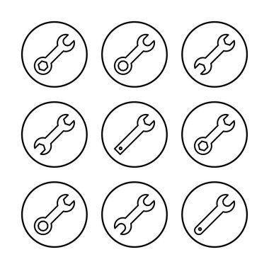 Simge vektör illüstrasyonunu çalıştır. Tamir ikonu. araç işareti ve sembol