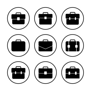 Evrak çantası ikon vektör illüstrasyonu. Bavul işareti ve sembol. bagaj sembolü.