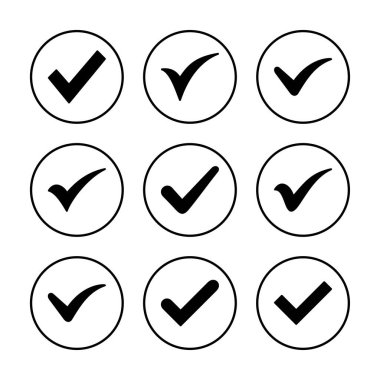 İşaret simgesi vektör illüstrasyonunu kontrol et. İşaret işareti ve sembol