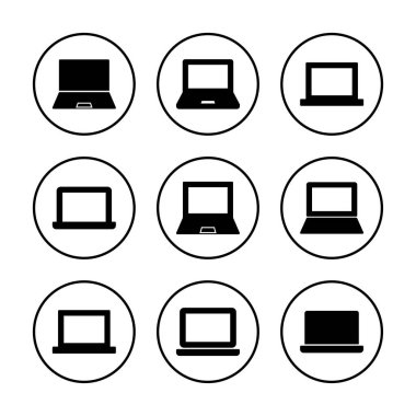 Laptop ikon vektör illüstrasyonu. bilgisayar işareti ve sembol
