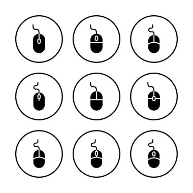 Fare simgesi vektör illüstrasyonu. Tıklama işareti ve sembol. işaretleyici simgesi vektörü.