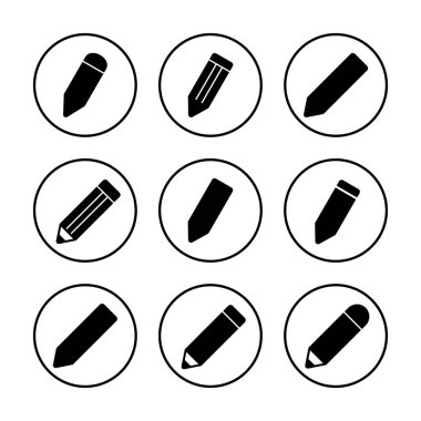 Kalem simgesi vektör illüstrasyonu. Kalem işareti ve sembol. Simge vektörünü düzenle