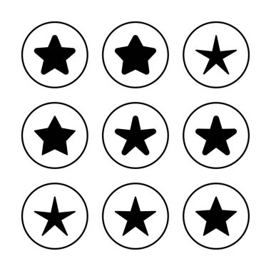 Yıldız Simgesi vektör çizimi. Reyting işareti ve sembol. favori yıldız simgesi