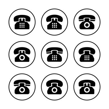 Telefon ikonu vektör çizimi. telefon işareti ve sembol