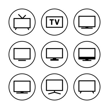 Televizyon ikonu vektör illüstrasyonu. televizyon işareti ve sembol