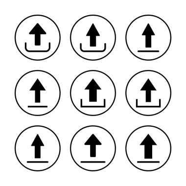 Simge vektör illüstrasyonu yükle. veri işareti ve sembolü yükle