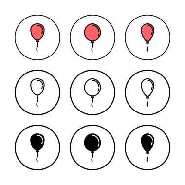 Balon simgesi vektör illüstrasyonu. Parti balonu işareti ve sembolü