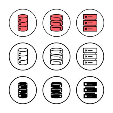Veritabanı ikonu vektör illüstrasyonu. veritabanı işareti ve sembolü