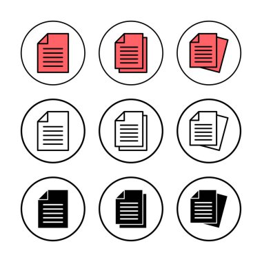 Belge simgesi vektör illüstrasyonu. Kağıt ve sembol. Dosya Simgesi