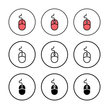 Fare simgesi vektör illüstrasyonu. Tıklama işareti ve sembol. işaretleyici simgesi vektörü.