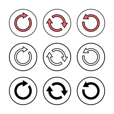Simge vektör illüstrasyonunu tazele. İşareti ve sembolü yeniden yükle. Simgeyi güncelle.