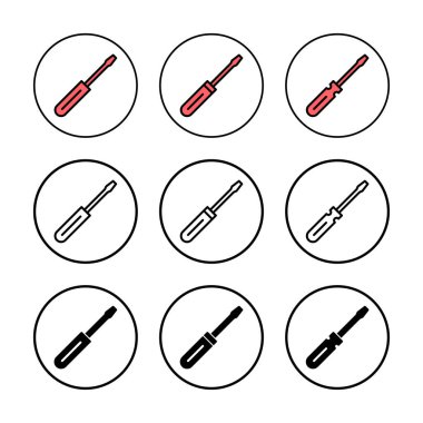 Tornavida ikonu vektör çizimi. araç işareti ve sembol