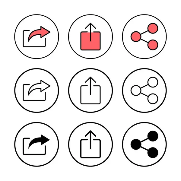 Obrázek Vektoru Sdílené Ikony Značka Symbol Sdílení — Stockový vektor
