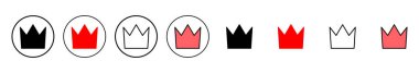 Crown ikon vektör illüstrasyonu. taç işareti ve sembol
