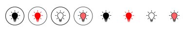 Lamba ikonu vektör illüstrasyonu. Ampul işareti ve sembol. fikir sembolü.