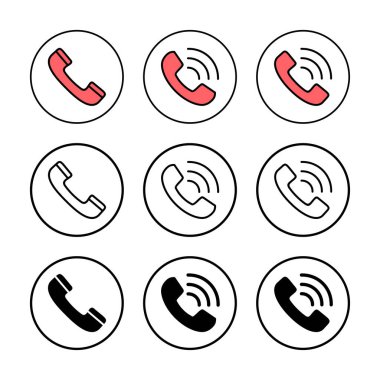 Simge vektör illüstrasyonunu ara. Telefon işareti ve sembol. Telefon ikonu. Bizimle irtibata geç 