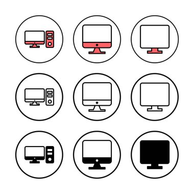 Bilgisayar simgesi vektör illüstrasyonu. bilgisayar izleme işareti ve simgesi