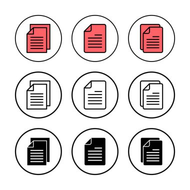Belge simgesi vektör illüstrasyonu. Kağıt ve sembol. Dosya Simgesi