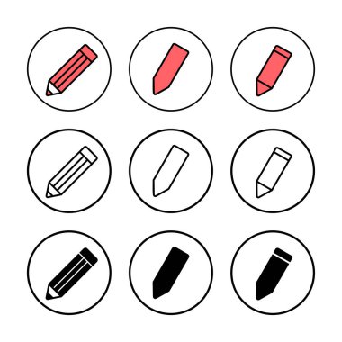 Kalem simgesi vektör illüstrasyonu. Kalem işareti ve sembol. Simge vektörünü düzenle