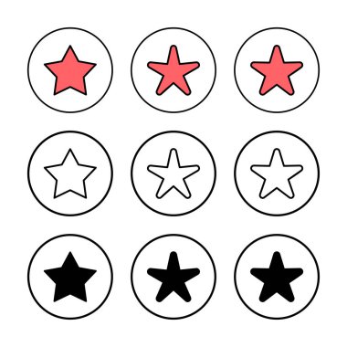 Yıldız Simgesi vektör çizimi. Reyting işareti ve sembol. favori yıldız simgesi