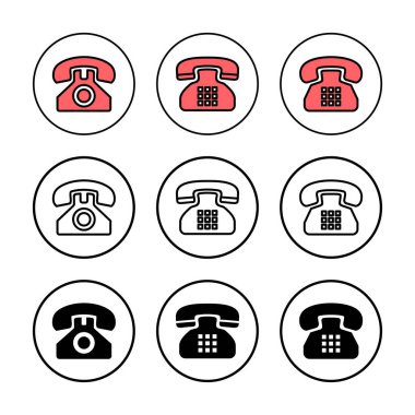 Telefon ikonu vektör çizimi. telefon işareti ve sembol