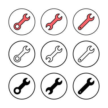 Simge vektör illüstrasyonunu çalıştır. Tamir ikonu. araç işareti ve sembol