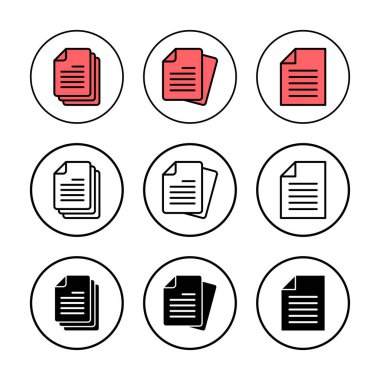 Belge simgesi vektör illüstrasyonu. Kağıt ve sembol. Dosya Simgesi