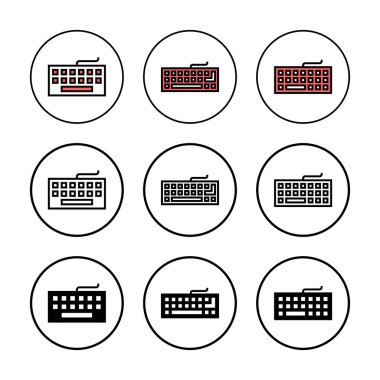 Klavye simgesi vektör illüstrasyonu. Klavye işareti ve simgesi