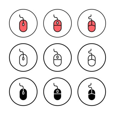 Fare simgesi vektör illüstrasyonu. Tıklama işareti ve sembol. işaretleyici simgesi vektörü.