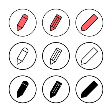 Kalem simgesi vektör illüstrasyonu. Kalem işareti ve sembol. Simge vektörünü düzenle