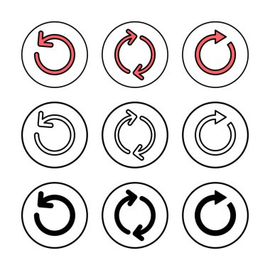 Simge vektör illüstrasyonunu tazele. İşareti ve sembolü yeniden yükle. Simgeyi güncelle.