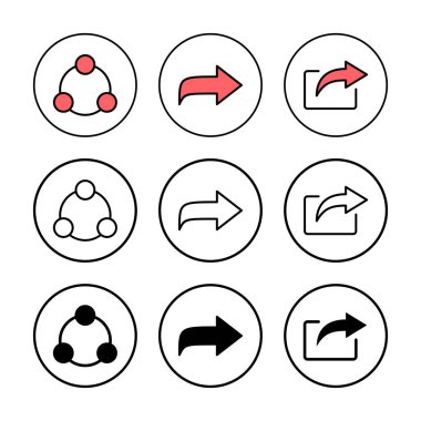 Simge vektör illüstrasyonunu paylaş. İşaret ve sembol paylaşımı