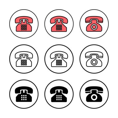 Telefon ikonu vektör çizimi. telefon işareti ve sembol