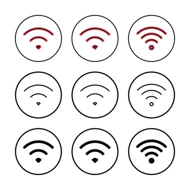Wifi simgesi vektör illüstrasyonu. İşaret işareti ve sembol. Kablosuz simge