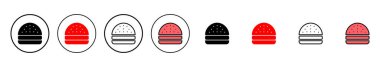 Burger ikon vektör illüstrasyonu. Hamburger ve sembol. hamburger