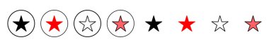Yıldız Simgesi vektör çizimi. Reyting işareti ve sembol. favori yıldız simgesi
