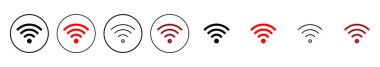 Wifi simgesi vektör illüstrasyonu. İşaret işareti ve sembol. Kablosuz simge