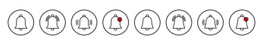 Bell Simgesi vektör çizimi. Web sitesi tasarımı için uyarı işareti ve sembol
