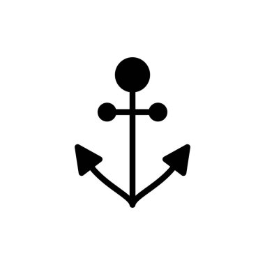 Çapa simgesi vektör illüstrasyonu. Çapa işareti ve sembol. Çapa deniz simgesi.